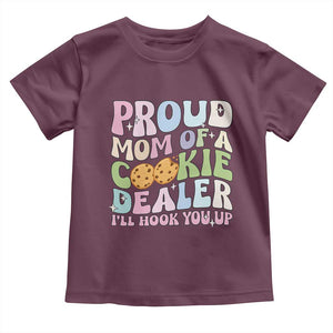 Scout Girl Mom Toddler T Shirt Proud Mom Of A Cookie Dealer Troop Leader Family Matching TS02 Maroon Print Your Wear