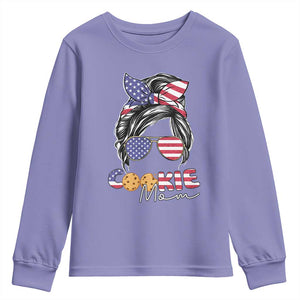 Scout Girl Mom Youth Sweatshirt American Proud Cookie Mom Troop Leader Family Matching TS02 Violet Print Your Wear