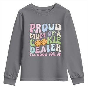 Scout Girl Mom Youth Sweatshirt Proud Mom Of A Cookie Dealer Troop Leader Family Matching TS02 Charcoal Print Your Wear
