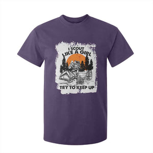 Scout Girl T Shirt For Kid I Scout Like A Girl Try To Keep Up Hiking Camping Scouting Lovers TS02 Purple Print Your Wear