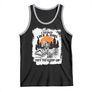 Scout Girl Tank Top I Scout Like A Girl Try To Keep Up Hiking Camping Scouting Lovers TS02 Black Athletic Heather Print Your Wear