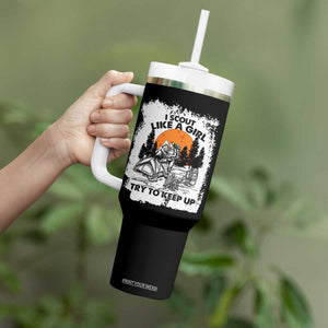 Scout Girl Tumbler With Handle I Scout Like A Girl Try To Keep Up Hiking Camping Scouting Lovers TS02 Print Your Wear