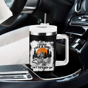 Scout Girl Tumbler With Handle I Scout Like A Girl Try To Keep Up Hiking Camping Scouting Lovers TS02 Print Your Wear