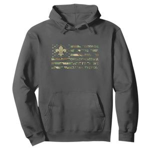Scout Law Values Hoodie American Camo Flag Retro Vintage TS02 Dark Heather Print Your Wear