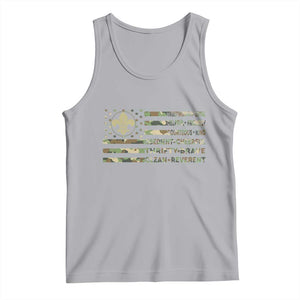 Scout Law Values Tank Top American Camo Flag Retro Vintage TS02 Athletic Heather Print Your Wear