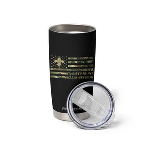 Scout Law Values Tumbler Cup American Camo Flag Retro Vintage TS02 Print Your Wear