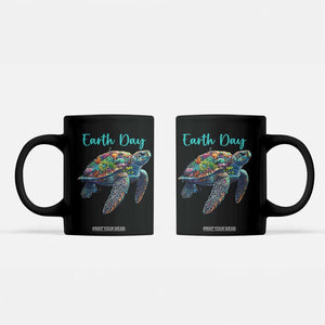 Sea Turtle Earth Day Coffee Mug Save The Earth TS02 Black Print Your Wear