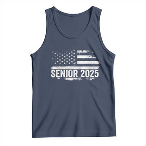 Senior 2025 Graduation Tank Top Class Of 2025 Vintage American Flag TS11 Navy Print Your Wear