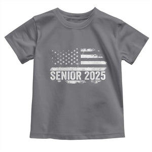 Senior 2025 Graduation Toddler T Shirt Class Of 2025 Vintage American Flag TS11 Charcoal Print Your Wear