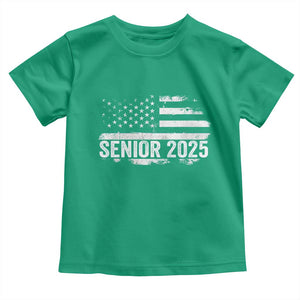 Senior 2025 Graduation Toddler T Shirt Class Of 2025 Vintage American Flag TS11 Irish Green Print Your Wear