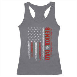 Senior Dad Racerback Tank Top Graduate Proud Dad Class of 2025 Vintage American Flag TS11 Charcoal Print Your Wear