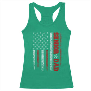 Senior Dad Racerback Tank Top Graduate Proud Dad Class of 2025 Vintage American Flag TS11 Irish Green Print Your Wear