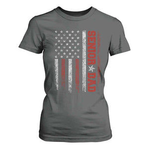 Senior Dad T Shirt For Women Graduate Proud Dad Class of 2025 Vintage American Flag TS11 Dark Heather Print Your Wear