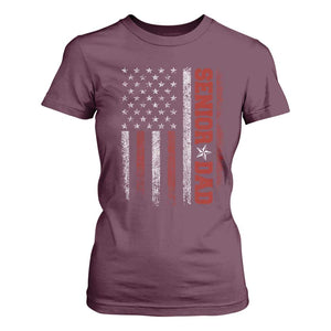 Senior Dad T Shirt For Women Graduate Proud Dad Class of 2025 Vintage American Flag TS11 Maroon Print Your Wear