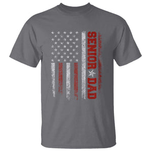 Senior Dad T Shirt Graduate Proud Dad Class of 2025 Vintage American Flag TS11 Charcoal Print Your Wear