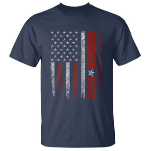 Senior Dad T Shirt Graduate Proud Dad Class of 2025 Vintage American Flag TS11 Navy Print Your Wear