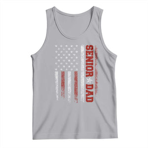 Senior Dad Tank Top Graduate Proud Dad Class of 2025 Vintage American Flag TS11 Athletic Heather Print Your Wear