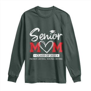 Senior Mom Class Of 2025 Graduate Long Sleeve Shirt TS11 Dark Forest Green Print Your Wear