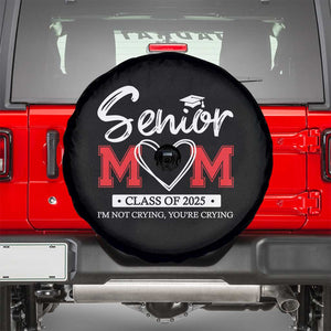 Senior Mom Class Of 2025 Graduate Spare Tire Cover TS11 Black Print Your Wear
