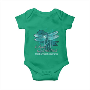 Sexual Assault Awareness Baby Onesie In April We Wear Teal Ribbon Butterfly TS02 Irish Green Print Your Wear