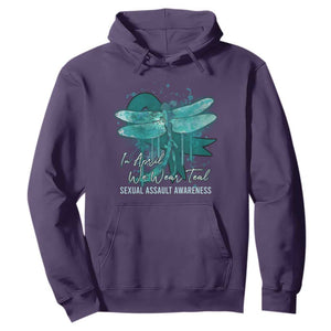 Sexual Assault Awareness Hoodie In April We Wear Teal Ribbon Butterfly TS02 Purple Print Your Wear