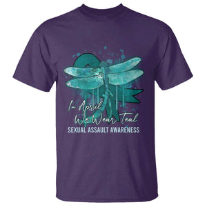 Sexual Assault Awareness T Shirt In April We Wear Teal Ribbon Butterfly TS02 Purple Print Your Wear