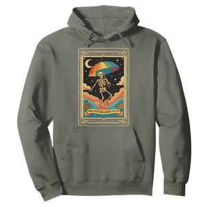 Shade Never Made Anybody Less Gay Hoodie Funny Skeleton Rainbow Pride Month TS10 Military Green Print Your Wear