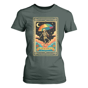 Shade Never Made Anybody Less Gay T Shirt For Women Funny Skeleton Rainbow Pride Month TS10 Dark Forest Green Print Your Wear
