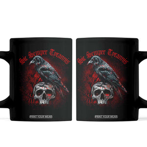 Sic Semper Tyrannis & Raven Coffee Mug Protest Feminist Activist TS10 Black Print Your Wear