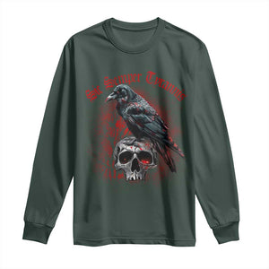 Sic Semper Tyrannis & Raven Long Sleeve Shirt Protest Feminist Activist TS10 Dark Forest Green Print Your Wear