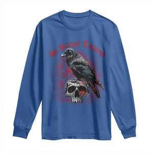 Sic Semper Tyrannis & Raven Long Sleeve Shirt Protest Feminist Activist TS10 Royal Blue Print Your Wear