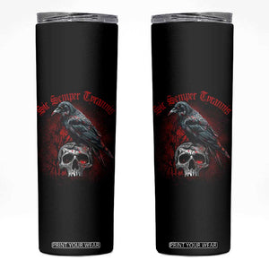 Sic Semper Tyrannis & Raven Skinny Tumbler Protest Feminist Activist TS10 Black Print Your Wear