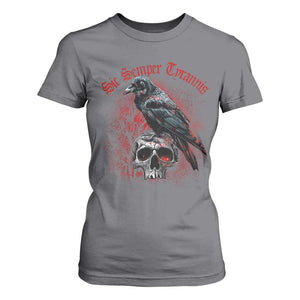 Sic Semper Tyrannis & Raven T Shirt For Women Protest Feminist Activist TS10 Charcoal Print Your Wear