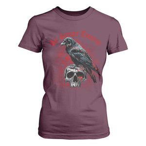 Sic Semper Tyrannis & Raven T Shirt For Women Protest Feminist Activist TS10 Maroon Print Your Wear