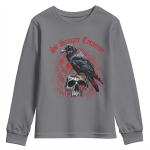 Sic Semper Tyrannis & Raven Youth Sweatshirt Protest Feminist Activist TS10 Charcoal Print Your Wear