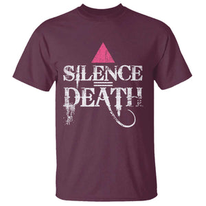 Silence Death T Shirt LGBTQ Pride Month TS10 Maroon Print Your Wear