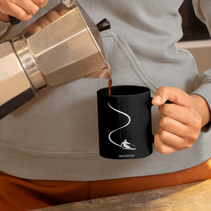 Skiing Coffee Mug Skier With Tracks In Deep Powder Snow Freeride Gift TS10 Print Your Wear