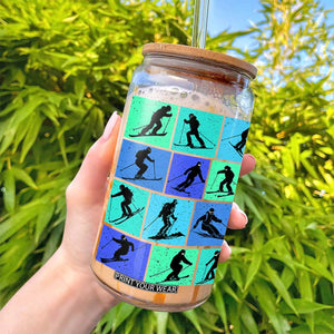 Skiing Glass Can for Skiers Wintersport Ski Snowboard TS10 Print Your Wear