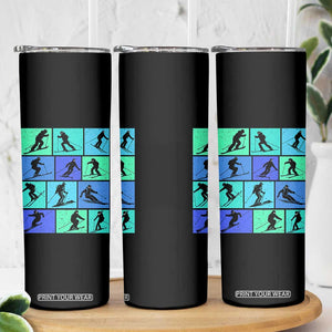 Skiing Skinny Tumbler for Skiers Wintersport Ski Snowboard TS10 Print Your Wear