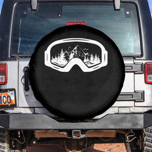 Skiing Spare Tire Cover Skiing Goggles Snow Wintersport Ski Snowboard TS10 No hole Black Print Your Wear