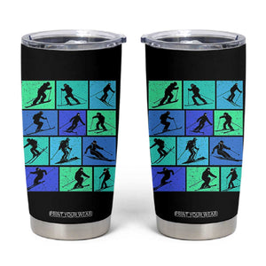 Skiing Tumbler Cup for Skiers Wintersport Ski Snowboard TS10 Black Print Your Wear