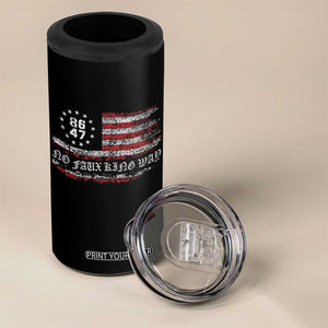 Snarky No Kings In America 4 in 1 Can Cooler Tumbler No Faux King Way 86 47 US Flag Impeach 47 TS10 Print Your Wear