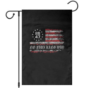 Snarky No Kings In America Garden Flag No Faux King Way 86 47 US Flag Impeach 47 TS10 Black Print Your Wear