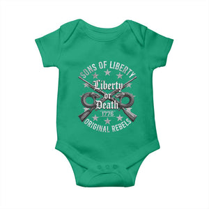 Sons Of Liberty 1776 Original Rebels Liberty Or Death Baby Onesie Patriotic US History TS11 Irish Green Print Your Wear