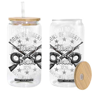 Sons Of Liberty 1776 Original Rebels Liberty Or Death Glass Can Patriotic US History TS11 Black Print Your Wear