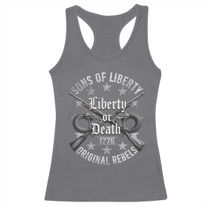 Sons Of Liberty 1776 Original Rebels Liberty Or Death Racerback Tank Top Patriotic US History TS11 Charcoal Print Your Wear