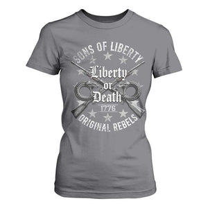 Sons Of Liberty 1776 Original Rebels Liberty Or Death T Shirt For Women Patriotic US History TS11 Charcoal Print Your Wear