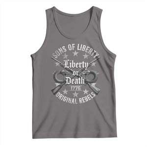 Sons Of Liberty 1776 Original Rebels Liberty Or Death Tank Top Patriotic US History TS11 Deep Heather Print Your Wear