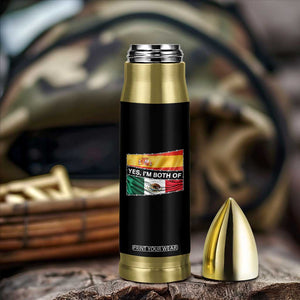 Spain Mexico Heritage Pride Bullet Tumbler Yes I'm Both Identity Roots for Hispanics Latinos TS02 Print Your Wear