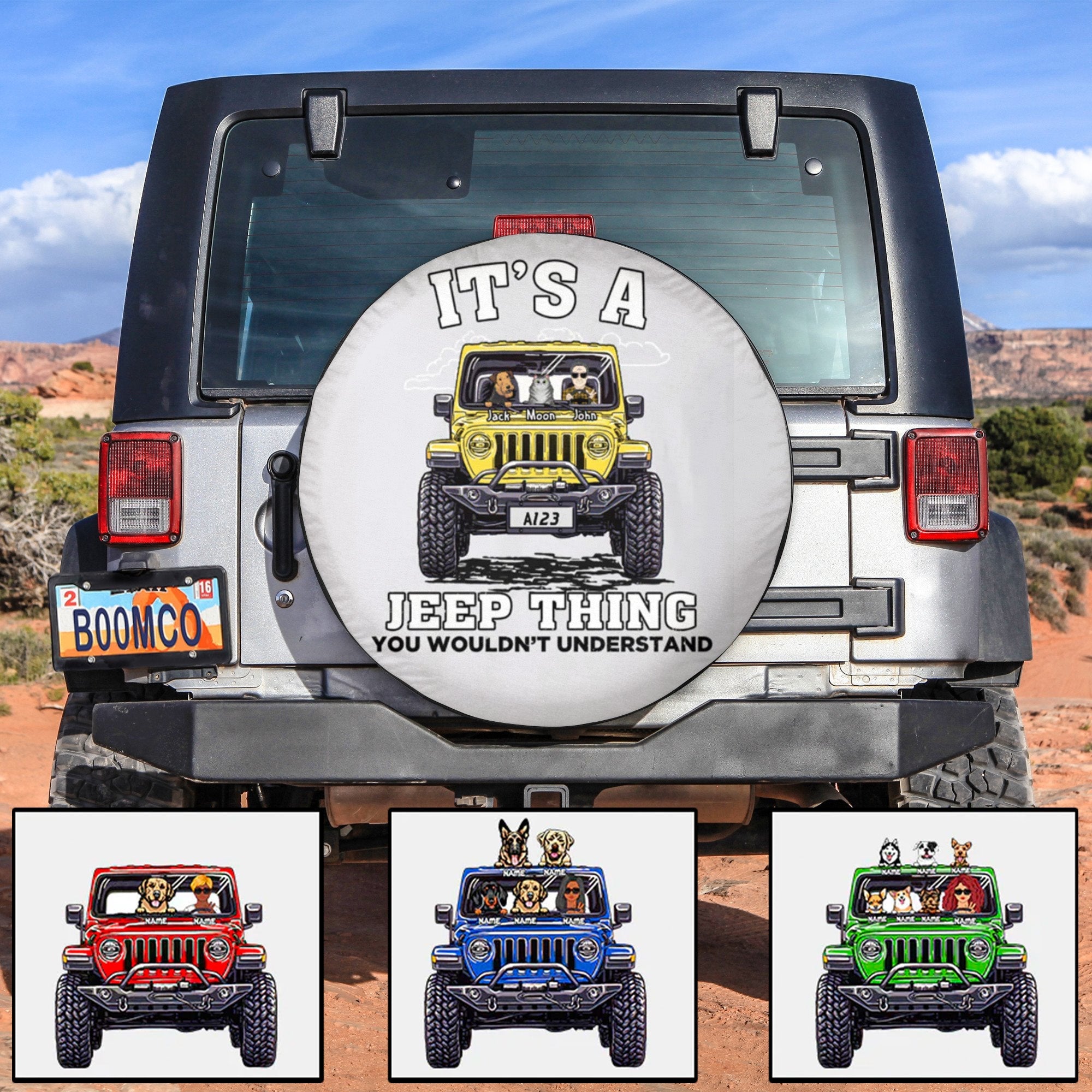 Personalized Jeep Tire Cover, Its A Jeep Thing, Gift For Jeep Lovers CTM Custom - Printyourwear